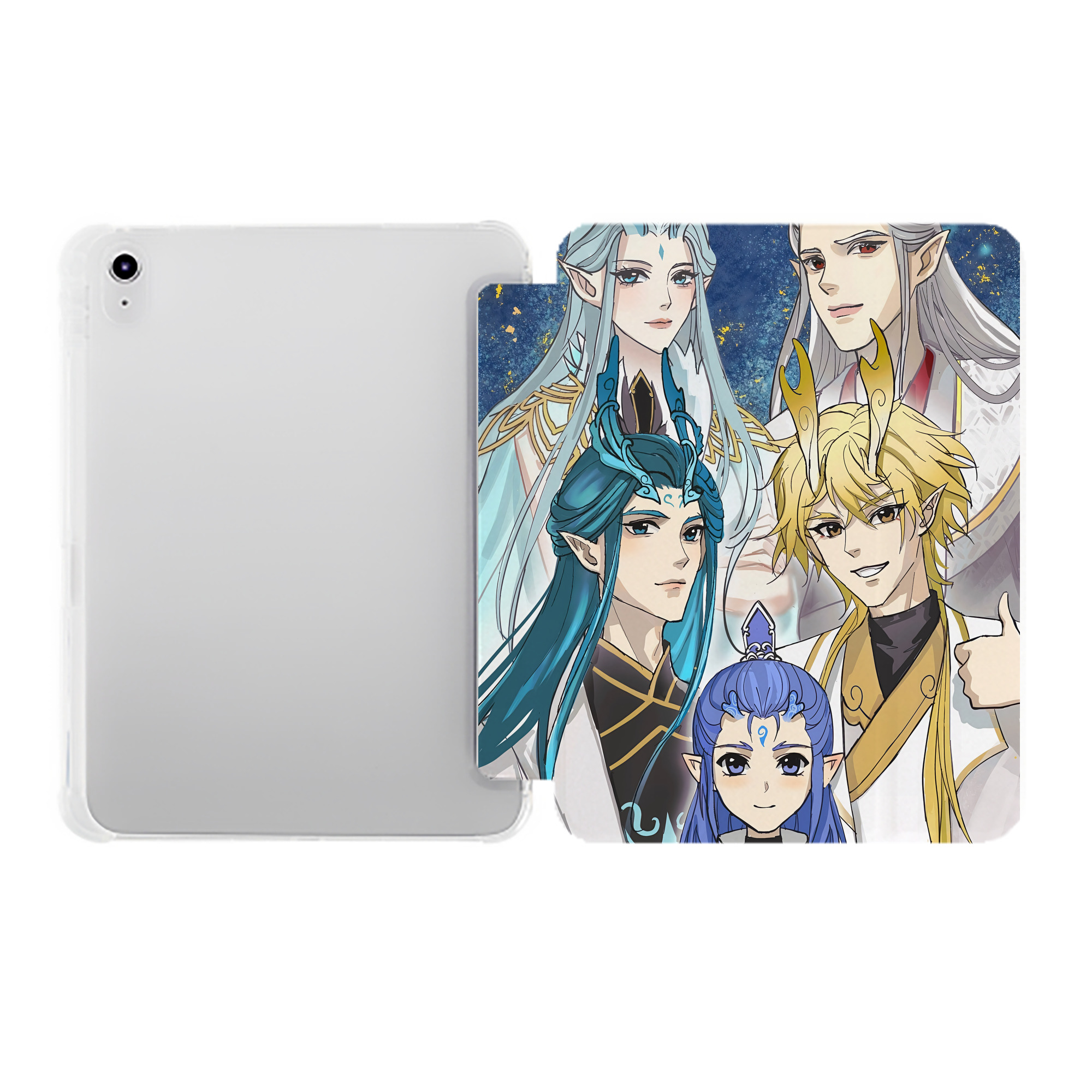 （画像用） Ne Zha 2 ナタ 魔童の大暴れ IPad ケース ペン収納付き 三つ折りスタンド PUレザー×シリコン 対応機種9.5/10.5/10.9インチ